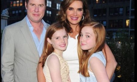 Picture of Rowan Francis Henchy, Grier, Brooke Shields and Chris Henchy.