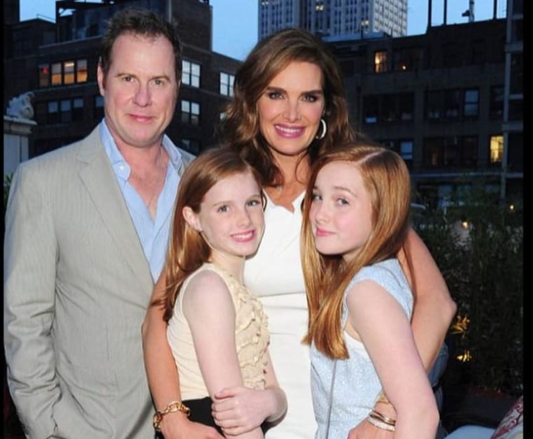 Picture of Rowan Francis Henchy, Grier, Brooke Shields and Chris Henchy.