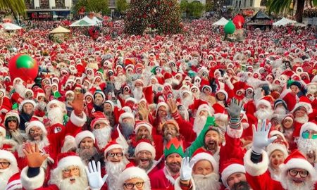 SantaCon fills streets worldwide with Santas and holiday cheer.